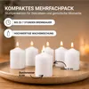 Stumpenkerzen Weiß Ø4xH6 cm 6er-Pack – unbeduftete Produktbild-Vorschau 2