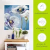 ARTland Wandbild, selbstklebend Blauer Tanz II Größe: 40x40 Produktbild-Vorschau 2