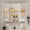 BEALIFE, mobiletti bagno con specchio, 80x16x60 cm, con Anteprima dell’immagine prodotto 3