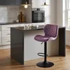 Tabouret de bar de cuisine moderne et réglable en tissu Voir les images du produit 2