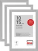 DEHA Design Aluminium Portraitrahmen, Bilderrahmen 3er SET Produktbild-Vorschau 2