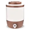 A white and brown beverage dispenser with a tap. Produktbild-Vorschau