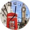 Glasuhr Wanduhr Küchenuhr Echt-Glas 30fi cm Rote Produktbild-Vorschau 1