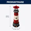 Solar-Leuchtturm-Dekoration für außen, 360° drehbar, 38 cm, Produktbild-Vorschau 2