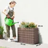 Outsunny Hochbeet mit verstellbaren Füßen PE-Rattan Produktbild-Vorschau 3