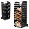 Pevné regály na drevo s gumenými kolieskami, 42 x 35 x 112 Náhľad obrázku produktu 12