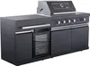 BUSCHBECK Outdoorküche Newcastle schwarz, B199 x T58 x H120 Produktbild-Vorschau 3