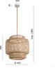 Boho hanglamp, bamboe, diameter 40 cm, E27, wit/bruin Productafbeelding-voorbeeld 3