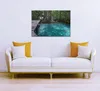 Leinwandbild Urwald 60 x 90 cm - Wandbild Wald Blau Grau - Produktbild-Vorschau 3