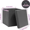vidaXL Aufbewahrungsboxen mit Deckeln 4 Stk. Grau 32x32x32 Produktbild-Vorschau 7