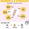 Marketing image showing the benefits and usage of a supplement capsule. Produktbild-Vorschau