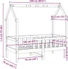Kinderbett Hausbett Wachsbraun 80x160 cm Massivholz Kiefer Produktbild-Vorschau 7