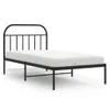 Bettgestell mit Kopfteil Metall Schwarz 100x200 cm Produktbild-Vorschau 1