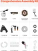 A collage of various components for a comprehensive assembly kit, likely for an electric bike or go-kart. Produktbild-Vorschau