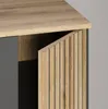 Highboard "Avila" grau und Eiche Vitrine 90 x 132 cm mit Produktbild-Vorschau 4
