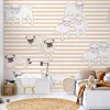 Vlies Fototapete - Playful Dogs 350x256 cm Für Kinder Produktbild-Vorschau 1