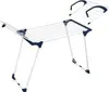 A white clothes drying rack with blue accents against a white background. Anteprima dell’immagine prodotto