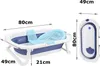 Clanmacy Faltbare Baby Badewanne 83cm Babybadewanne Anti Produktbild-Vorschau 2