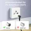 deleyCON 3,0m TV Antennenkabel Winkel - IEC Koaxialkabel Produktbild-Vorschau 3