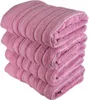 Sada froté ručníků STRIPES 50x90 cm 4 ks růžové Náhled obrázku produktu 1