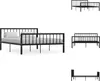 vidaXL Bettgestell Schwarz Metall 160×200 cm -  Betten & Produktbild-Vorschau 1