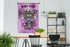 MuchoWow® Wandteppich Wandbehang Fernsehen - Lila - Vintage Produktbild-Vorschau 3