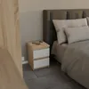 MRBLS_HOME - Nachttisch Eiche Sonoma / Weiß Glanz - Produktbild-Vorschau 9