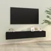 vidaXL TV-Wandschränke 2 Stk. Schwarz 100x30x30 cm Produktbild-Vorschau 2