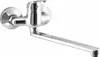 A chrome-finished wall-mounted faucet with a long, flat spout, shown against a white background. Podgląd zdjęcia produktu