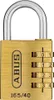 A close-up studio shot of a brass combination padlock. Podgląd zdjęcia produktu
