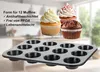 mucHome Muffinform für 12 Muffins - Antihaftbeschichtet Produktbild-Vorschau 2