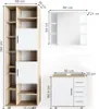 Badmöbel-Set Vicco Ilias Sonoma 3 Teile, mit Hochschrank, Produktbild-Vorschau 3