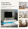MODFU Meuble TV Élégant avec Éclairage LED et 2 Tiroirs - Voir les images du produit 5