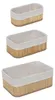 Set mit 3 Bambuskörben mit Stoffeinlage, 30 x 20 x 13 cm Produktbild-Vorschau 1