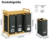 AdelDream Wäschekorb mit Bambusrahmen 150 l 3 Fächer Bambus Produktbild-Vorschau 7