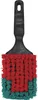 A car wash brush with a black handle and red and teal bristles, isolated on a white background. Produktbild-Vorschau