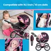Kinderplay Puppenwagen mit Tasche – höhenverstellbarer Produktbild-Vorschau 4