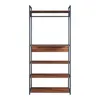 A freestanding wardrobe rack with multiple shelves and a hanging rod, shown against a white background. Náhled obrázku produktu