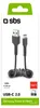 SBS USB-/USB-C-Kabel schwarz 17 bis 50cm TECABLETYPCSK Produktbild-Vorschau 2