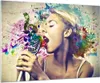 Bilder auf glas - Singen mikrofon energie - 100x70cm - Produktbild-Vorschau 1