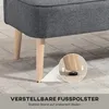 HOMCOM – dwuosobowa sofa tapicerowana, sofa podwójna, sofa Podgląd zdjęcia produktu 7