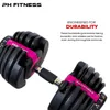 PH Fitness Set di manubri regolabili 24 kg rosa scuro - 2 Anteprima dell’immagine prodotto 7