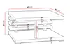 A line drawing diagram of a coffee table with dimensions indicated. Náhled obrázku produktu