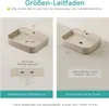 EMKE Keramik Waschtisch–Quadratisches Becken in modernem Produktbild-Vorschau 7