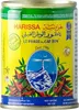 A close-up of a can of Harissa paste, decorated with chili peppers and a lighthouse illustration. Podgląd zdjęcia produktu