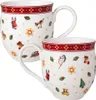 Two white ceramic mugs with a festive Christmas design. Náhled obrázku produktu