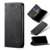 A collage of images showing a black flip-style phone case for a Xiaomi Poco F3. Produktbild-Vorschau