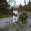 LED Grablicht/Grabkerze 'Pusteblume' - warmweiße LED - H: 21cm, D: 7cm - Timer - weiß/schwarz Produktbild-Vorschau