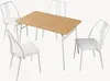 Essgruppe 'Omso' 5-tlg. Esstisch mit 4 Stühlen 110 x 70 cm Produktbild-Vorschau 6
