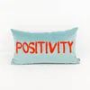 pad Kissenhülle Letters Positivity Orange Light Mint Produktbild-Vorschau 2